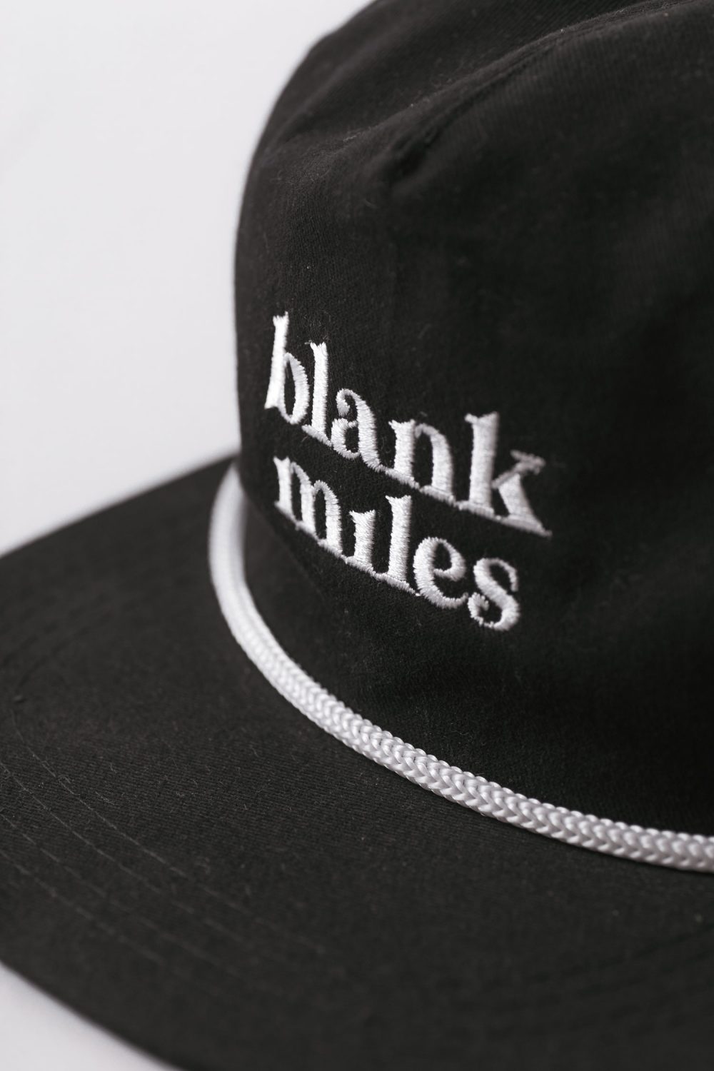 blank miles cap black detail logo