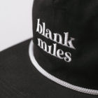 blank miles cap black detail logo