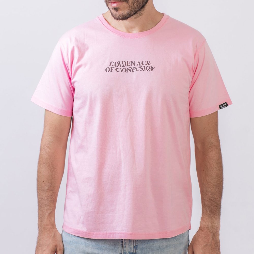 golden age of confusion tshirt pink front