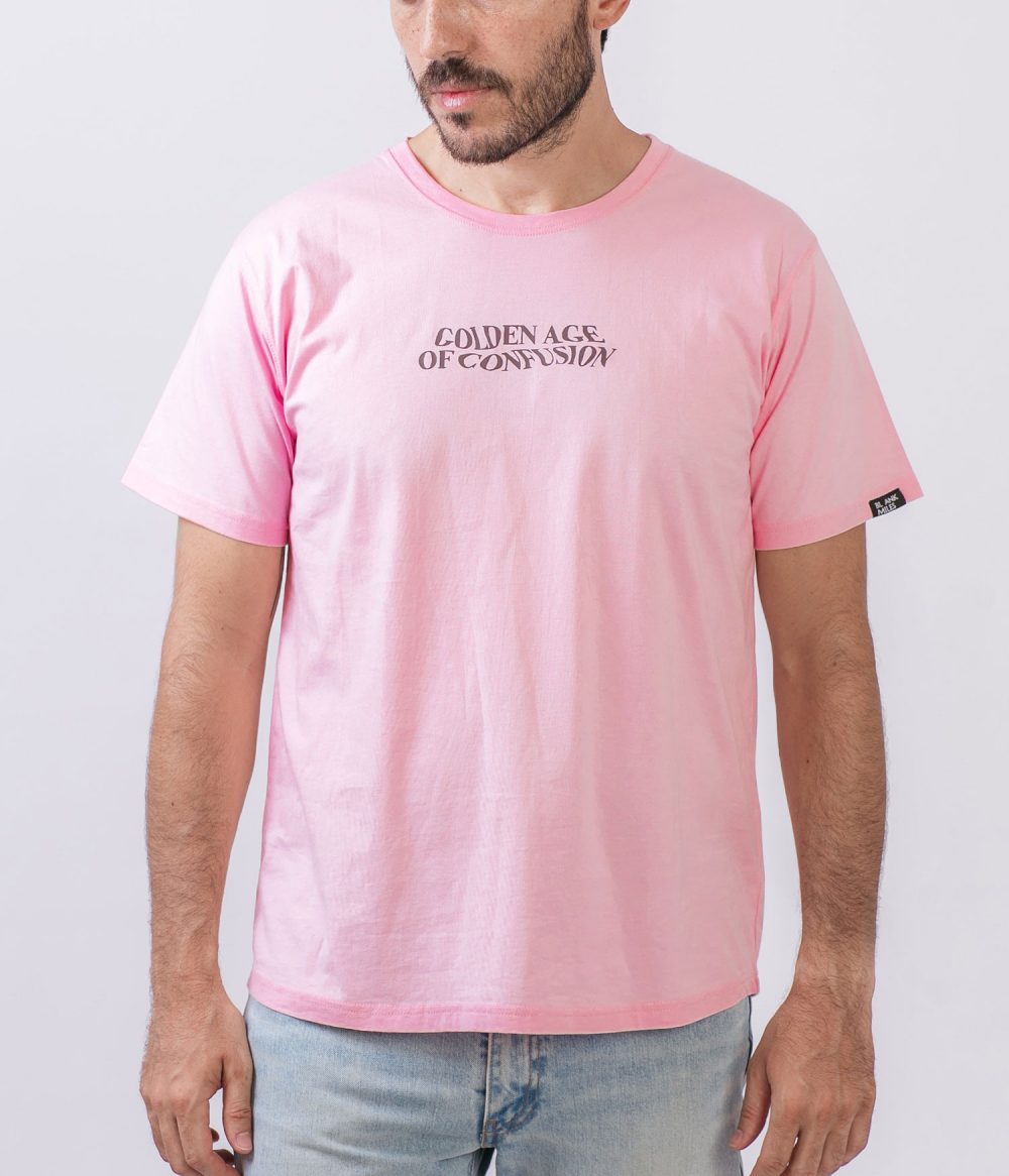 golden age of confusion tshirt pink front