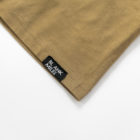 venus camel t-shirt label sleeve detail
